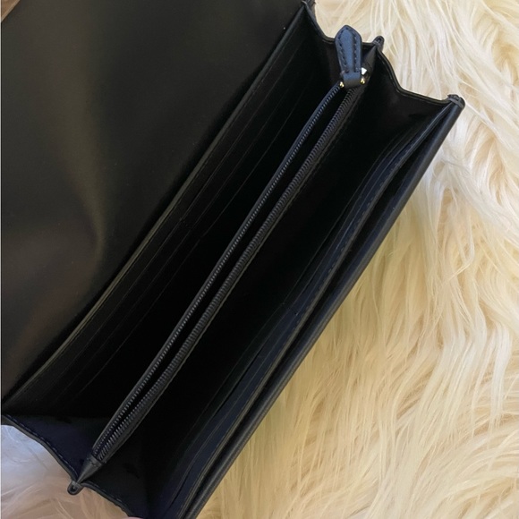 Kate Spade Lucia Lily Blooms Medium Purse and Wallet Set Green Navy Pink - Picture 14 of 15